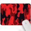 Artich Dark Red Black Camouflage Pattern Gaming Mouse Pad