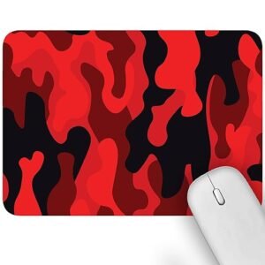Artich Dark Red Black Camouflage Pattern Gaming Mouse Pad