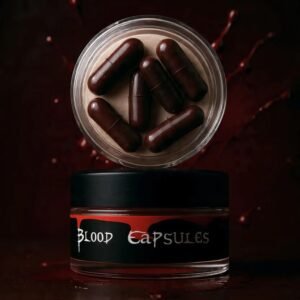 Blackblood The Fake Blood Capsules for Horror Scary Prank & Halloween Party (Pack of 6 Capsules)