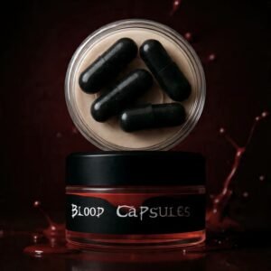 Blackblood The Fake Blood (Blood Capsules) for Horroe Fake Blood Scary Prank & Halloween Party (Bloodyred)(Pack of 4 Capsules)
